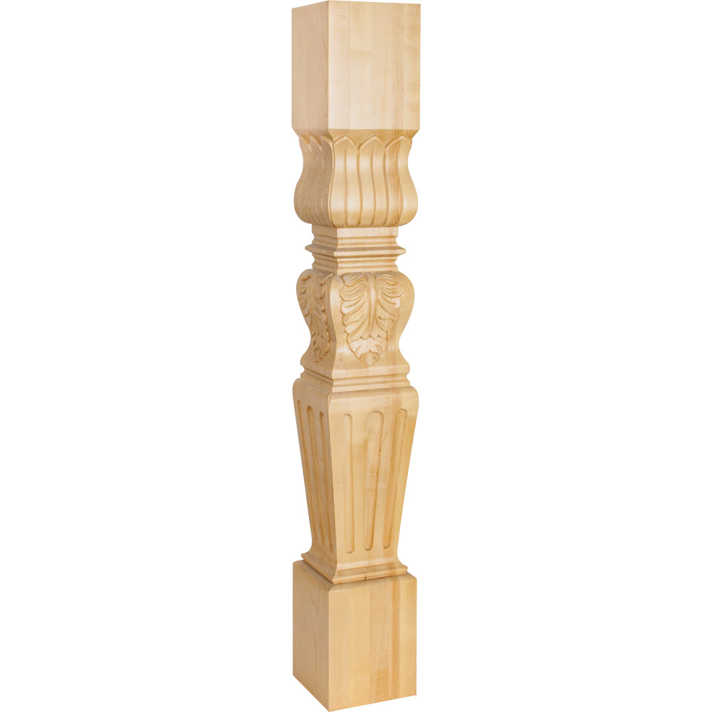 Acanthus /Fluted Traditional Post-Unfinished (Cherry)