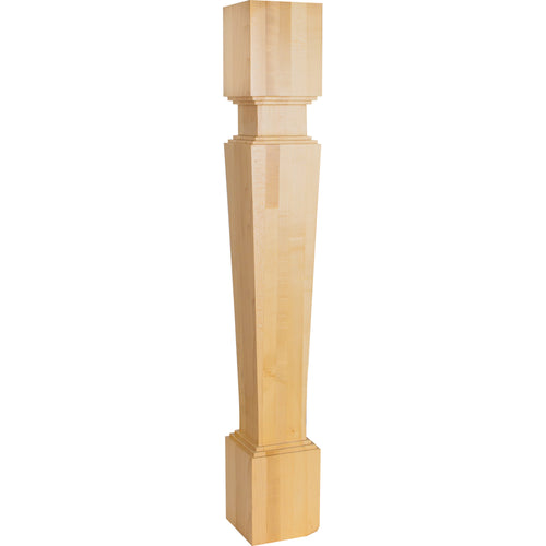 Stacked Modern Post-Unfinished (Rubberwood)