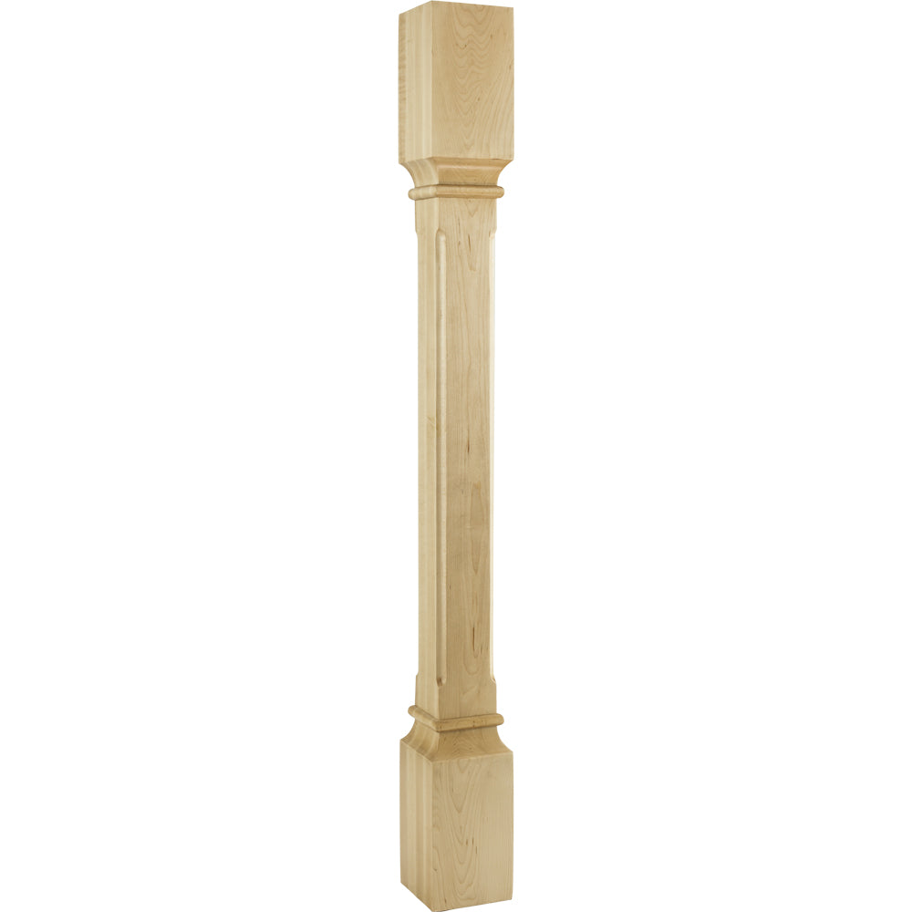Fluted Transitional Post-Unfinished (Hard Maple)