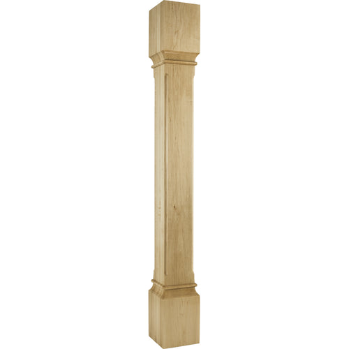 Fluted Transitional Post-Unfinished (Rubberwood)