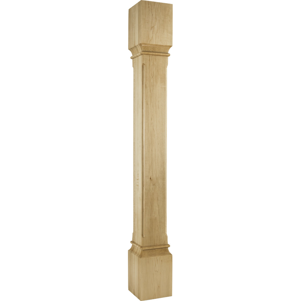 Fluted Transitional Post-Unfinished (Rubberwood)