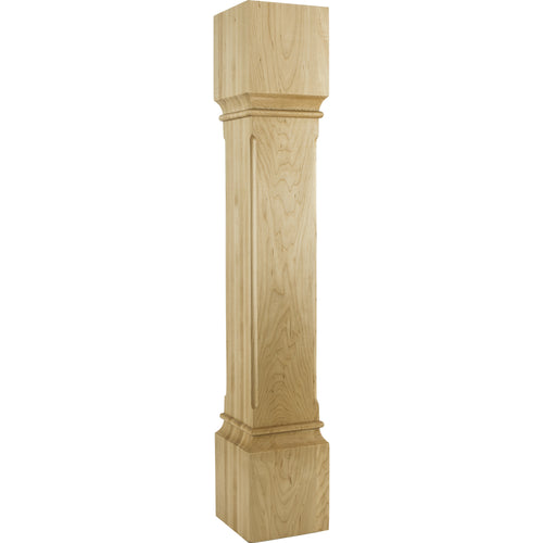 Fluted Transitional Post-Unfinished (Rubberwood)