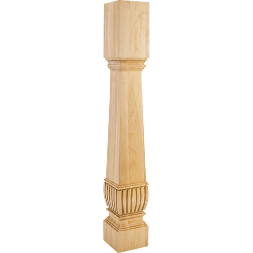 Square Arts & Crafts Post-Unfinished (Rubberwood)