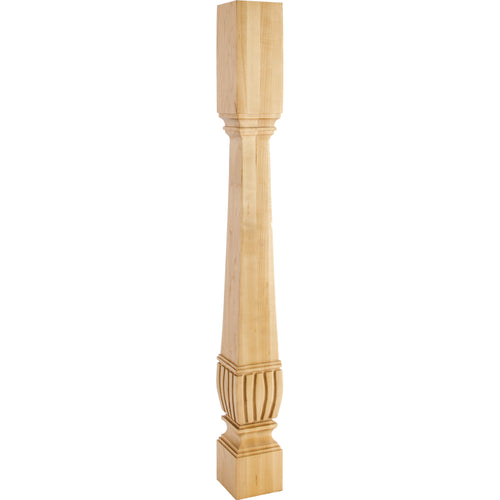 Square Arts & Crafts Post-Unfinished (Rubberwood)