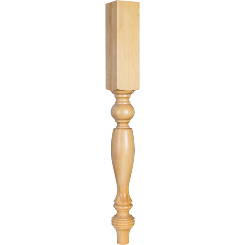 Smooth Traditional Post-Unfinished (Rubberwood)