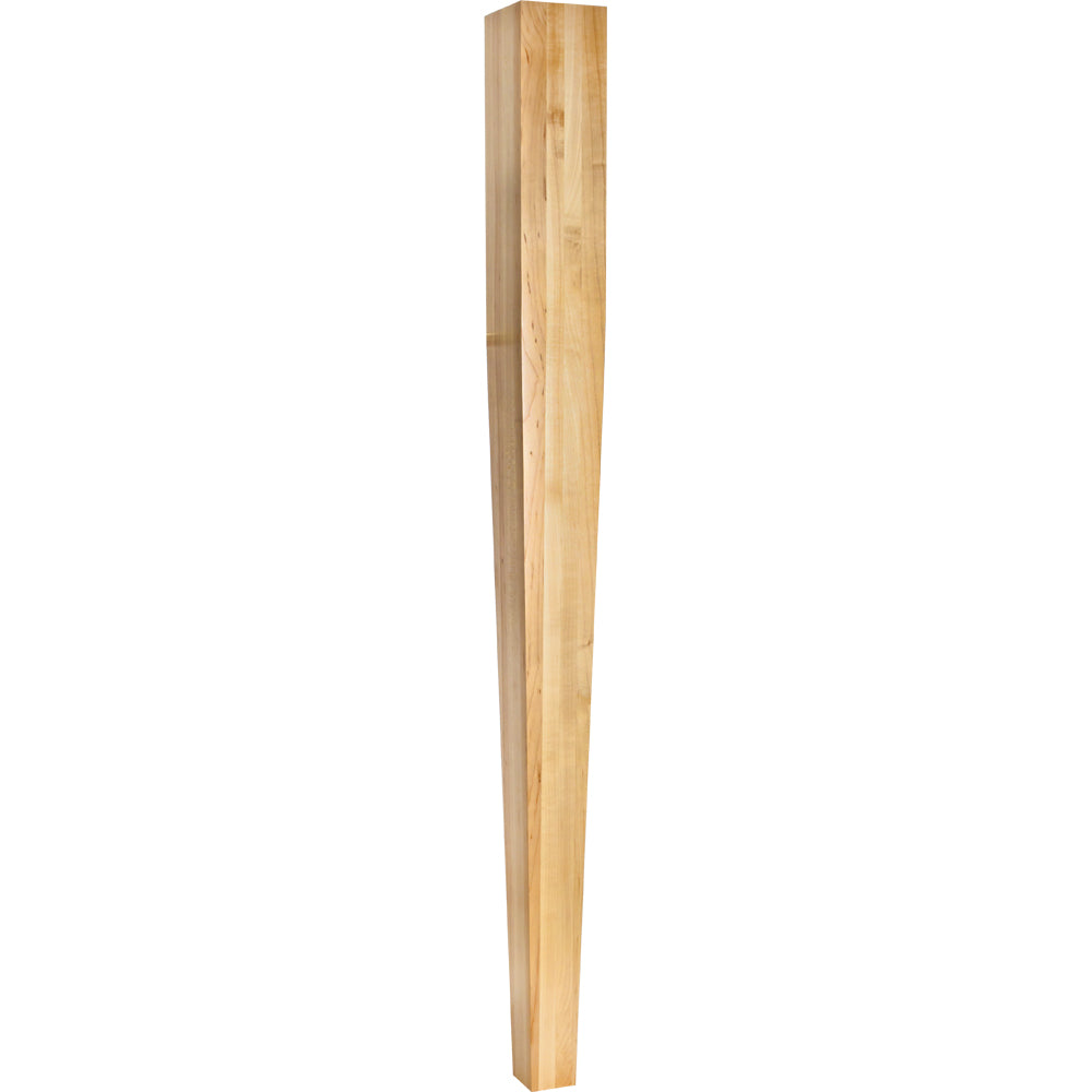 Four Sided Tapered Wood Post-Unfinished (Alder)