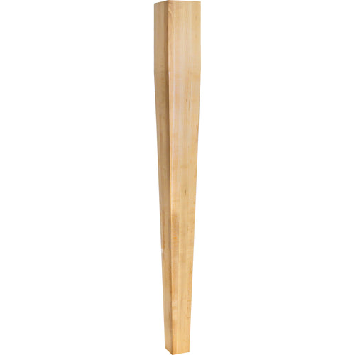 Four Sided Tapered Wood Post-Unfinished (Oak)