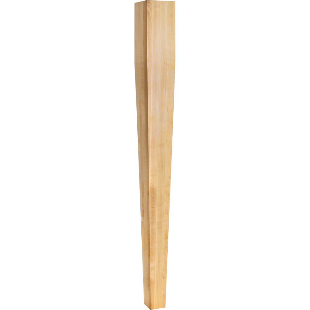 Four Sided Tapered Wood Post-Unfinished (Oak)