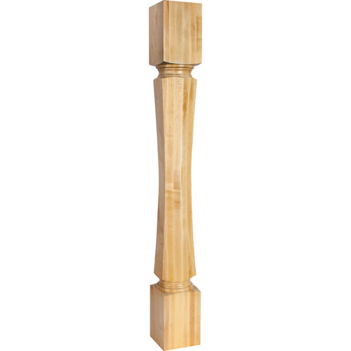 Hexagonal Post-Unfinished (Rubberwood)