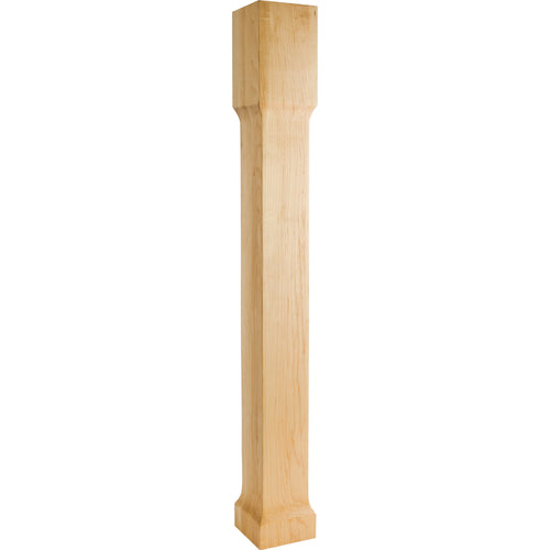 Modern Post with Cove Cut Out-Unfinished (Hard Maple)