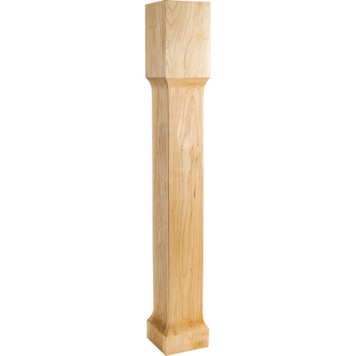 Modern Post with Cove Cut Out -Unfinished (Alder)