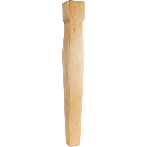 Modern Diamond Taper Post       -Unfinished (Rubberwood)