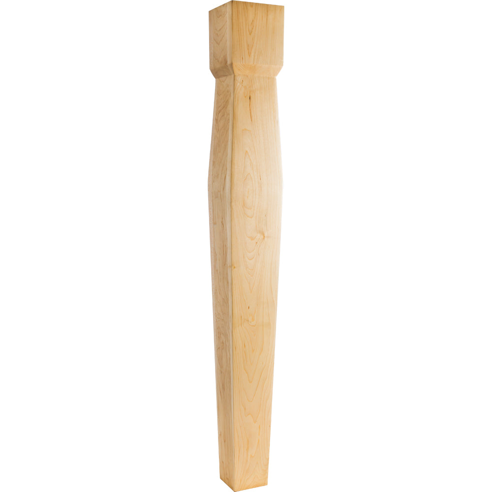 Modern Diamond Taper Post       -Unfinished (Rubberwood)