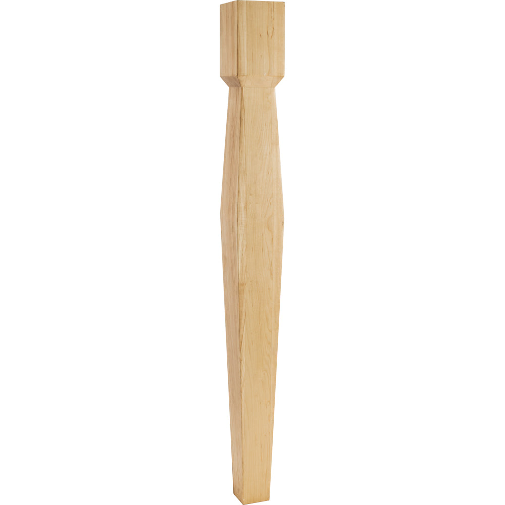 Modern Diamond Taper Post    -Unfinished (Hard Maple)