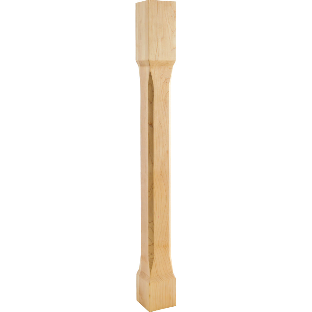 Modern Post with Recess and Chamfer Edges-Unfinished (Alder)