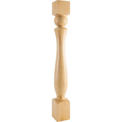 Turned Traditional Post-Unfinished (White Birch)