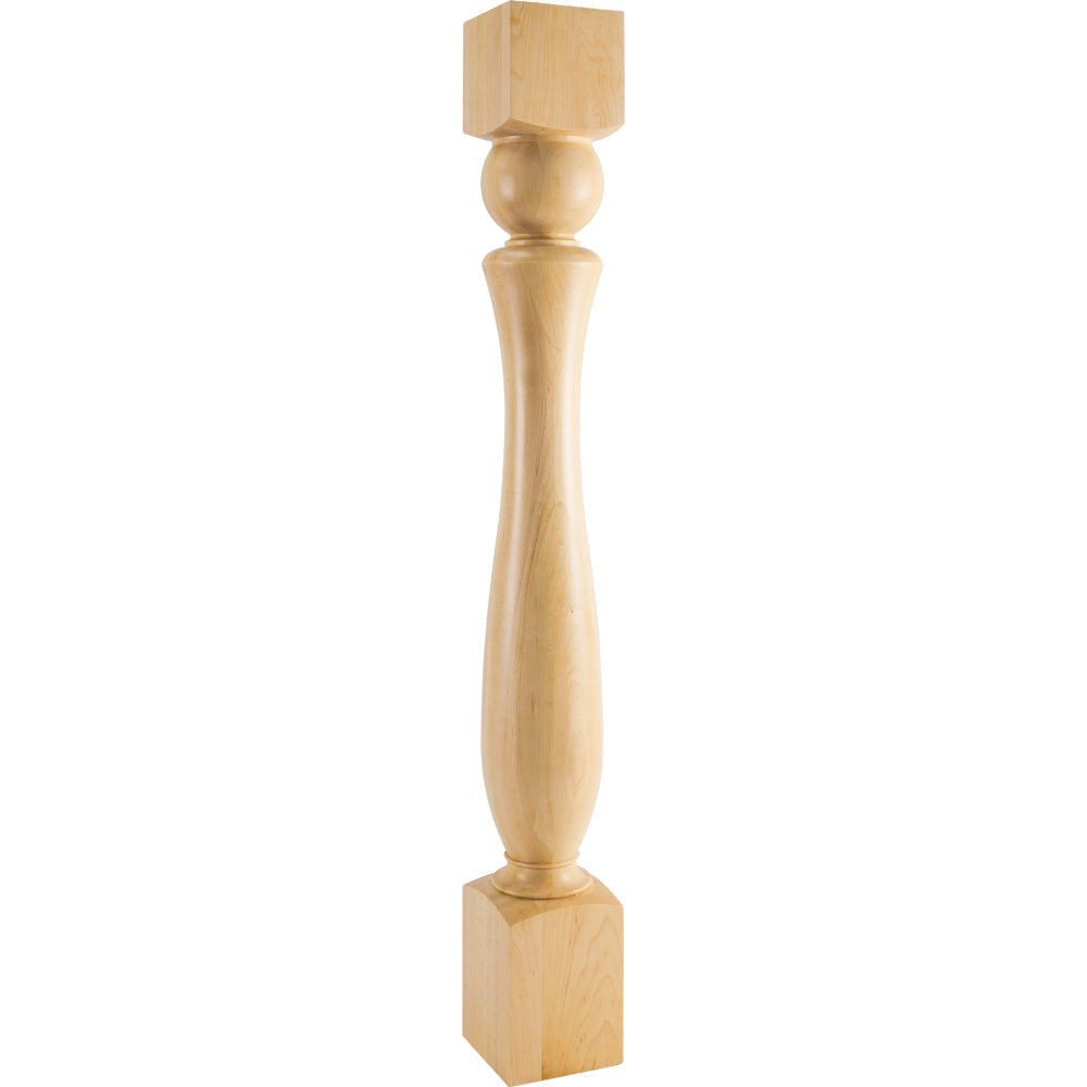 Turned Traditional Post-Unfinished (White Birch)