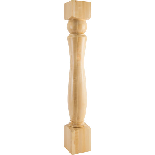 Turned Traditional Post-Unfinished (White Birch)