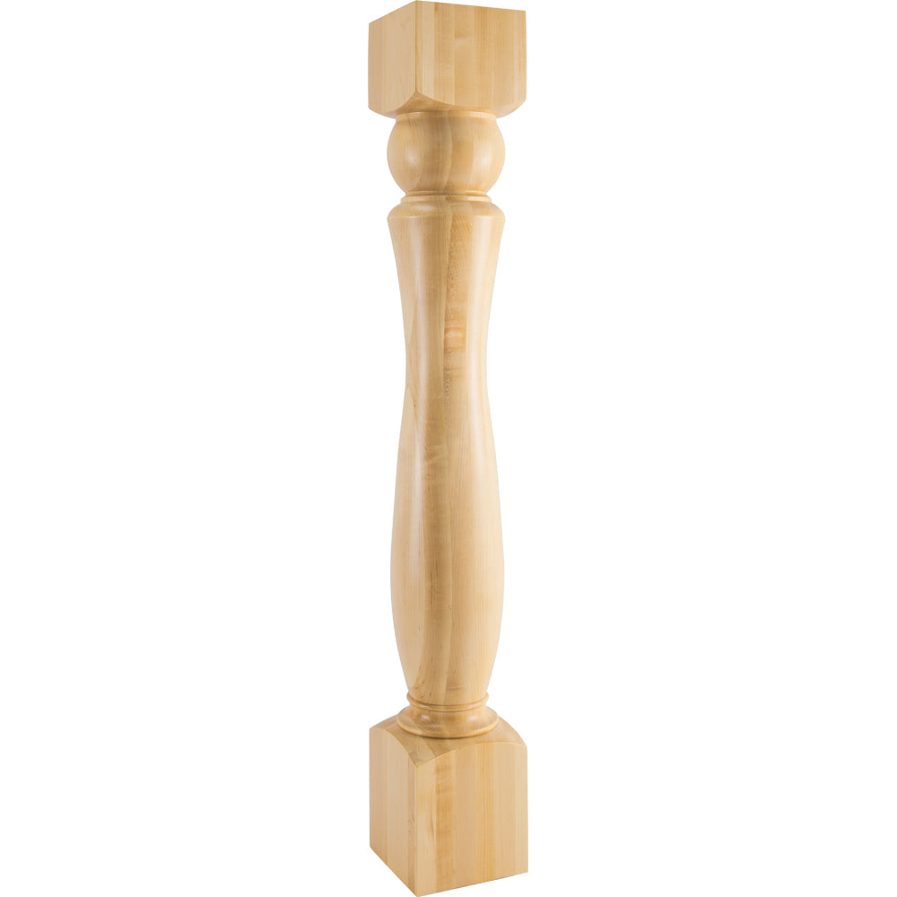 Turned Traditional Post-Unfinished (White Birch)