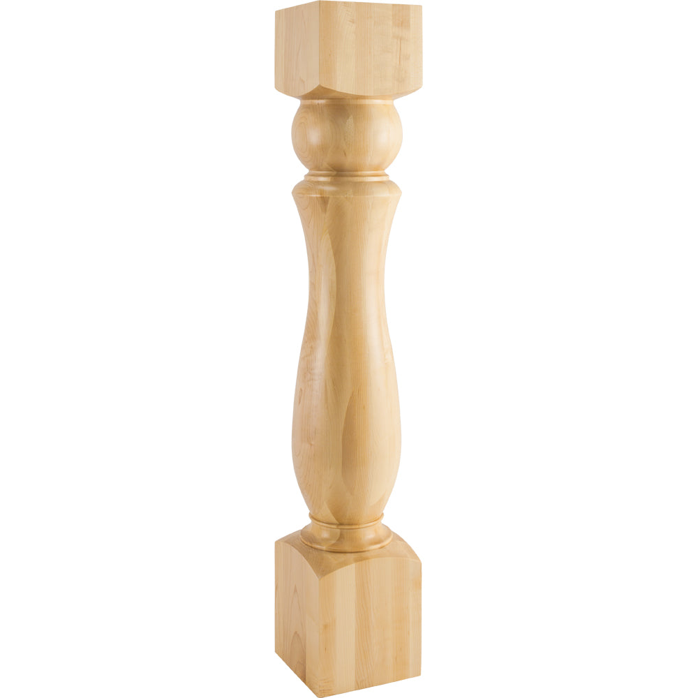Turned Traditional Post-Unfinished (Hard Maple) – Flex Cabinets