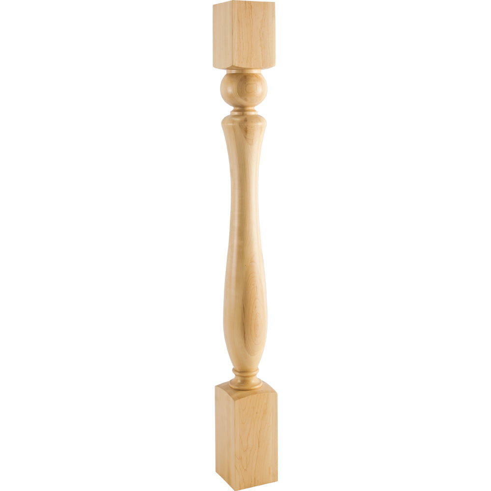 Turned Traditional Post-Unfinished (White Birch)