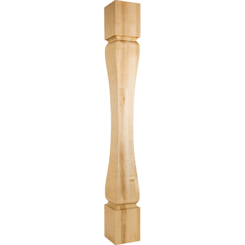 Turned Transitional Post-Unfinished (Rubberwood)