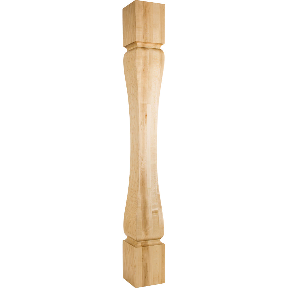 Turned Transitional Post-Unfinished (Rubberwood)