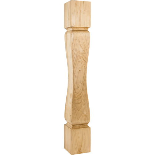 Turned Transitional Post-Unfinished (Rubberwood)