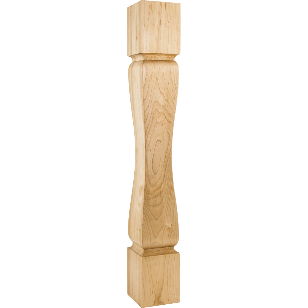 Turned Transitional Post-Unfinished (Rubberwood)