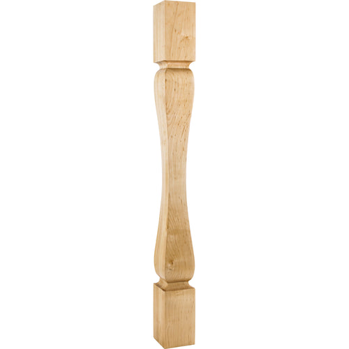 Turned Transitional Post-Unfinished (Rubberwood)