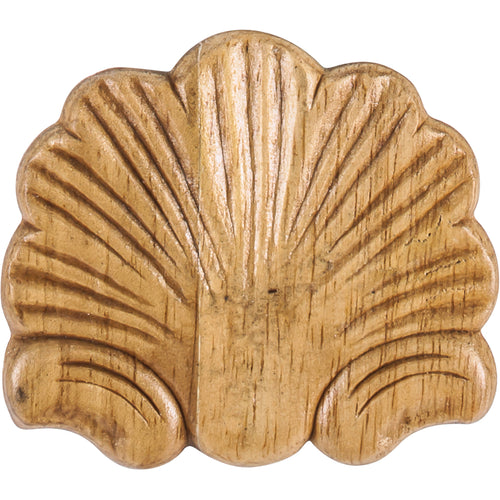 Shell Traditional Pressed Applique-Unfinished (Rubberwood)