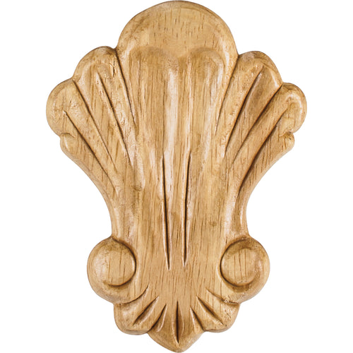 Shell Traditional Pressed Applique-Unfinished (Rubberwood)