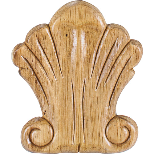 Shell Traditional Pressed Applique-Unfinished (Rubberwood)