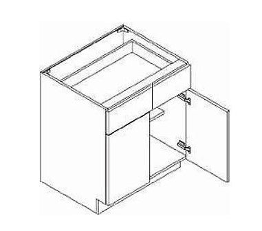 B33 BASE CABINET (Double Doors Double Drawer)