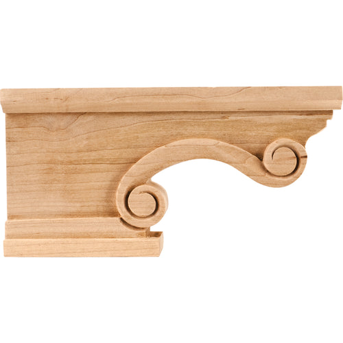Scrolled Corner Pedestal Foot -Unfinished (Cherry)