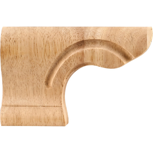 Rounded Corner Pedestal Foot-Unfinished (Hard Maple)