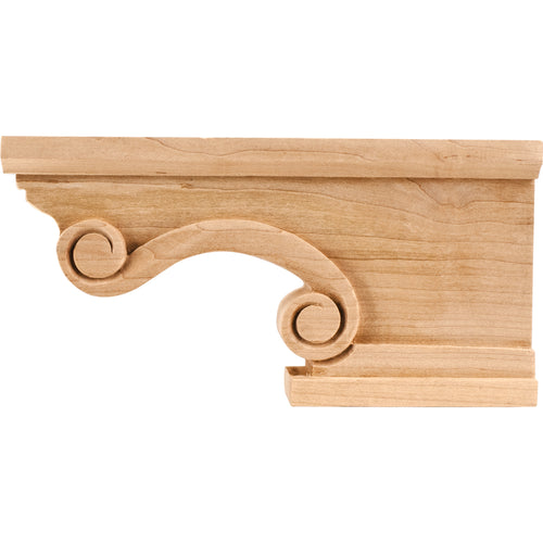 Scrolled Corner Pedestal Foot-Unfinished (Cherry)
