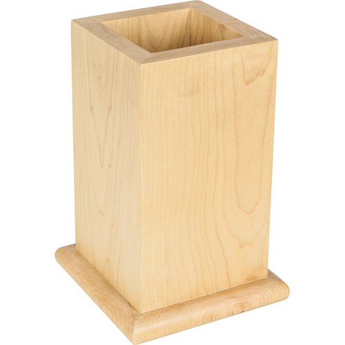 Post Sleeve with Bullnose-Unfinished (Rubberwood)