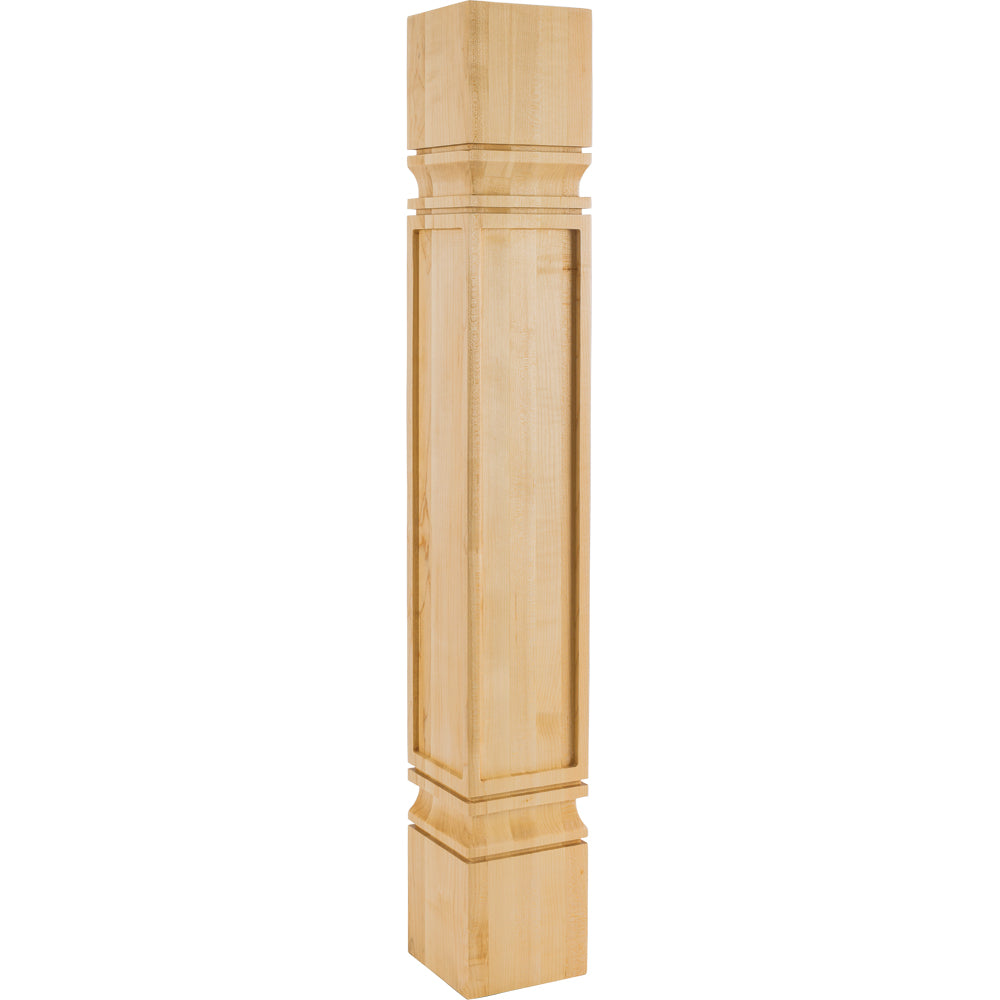 Square Mission Post-Unfinished (Rubberwood)