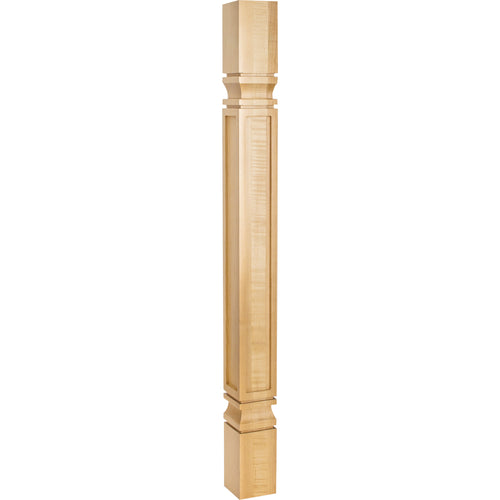Square Mission Post-Unfinished (Rubberwood)