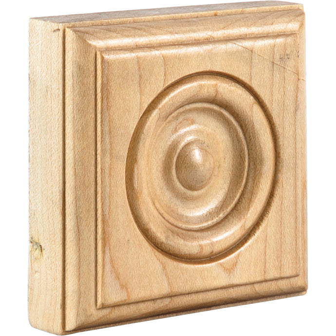 3in. x 3in. x 7/8in. Rosette-Unfinished (Cherry)
