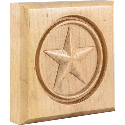 Star Rosette-Unfinished (Hard Maple)