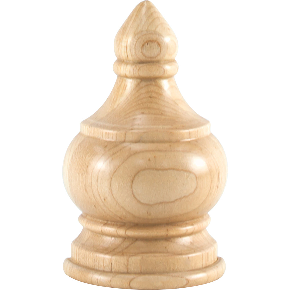 Traditional Transition Finial-Unfinished (Hard Maple)