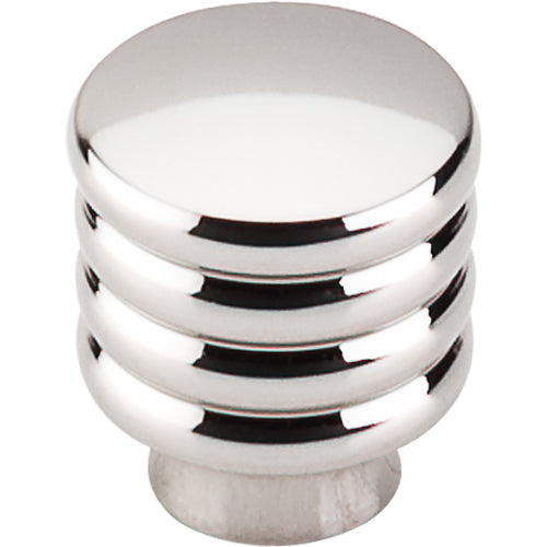 Modern Deco Knob 1in.  Polished Nickel