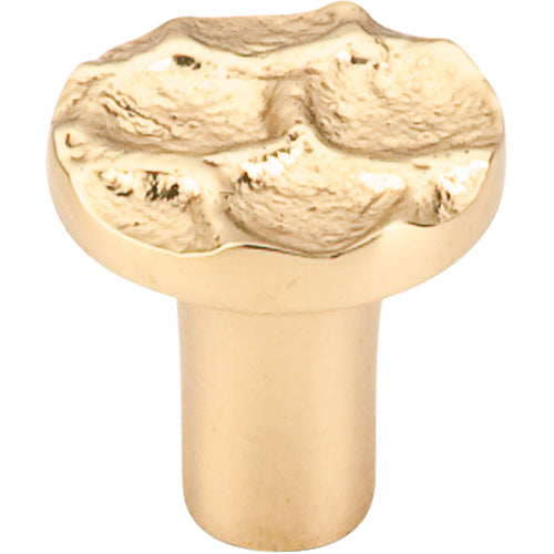 Cobblestone Round Knob 1 1/8in.  Brass