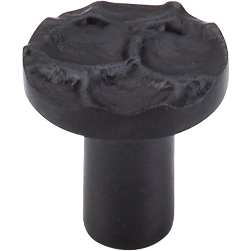 Cobblestone Round Knob 1 1/8in.  Coal Black