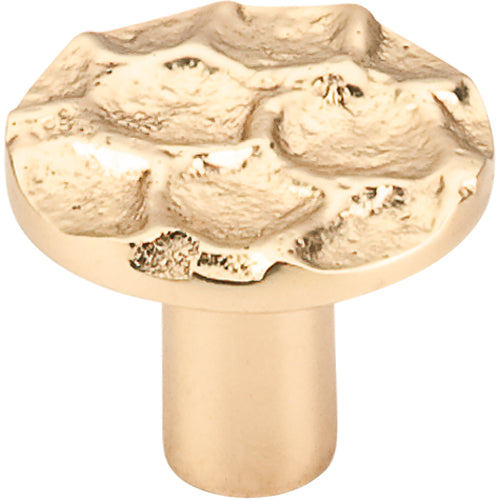 Cobblestone Round Knob 1 3/8in.  Brass
