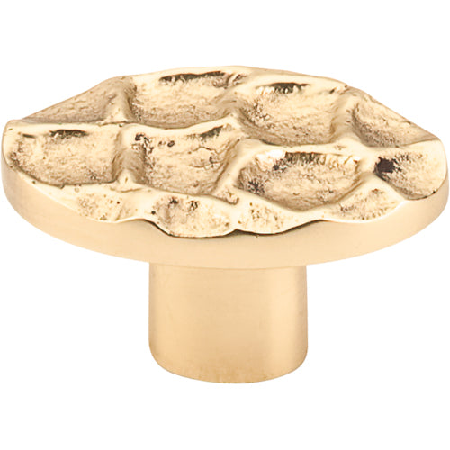 Cobblestone Oval Knob 2in.  Brass