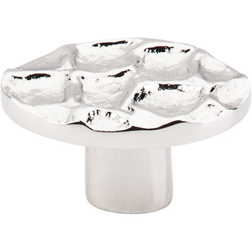 Cobblestone Oval Knob 2in.  Polished Nickel