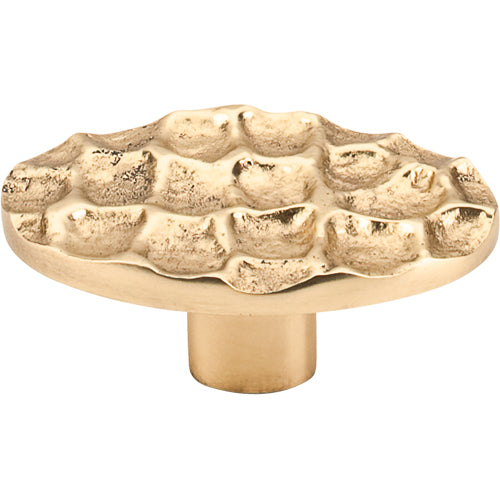 Cobblestone Oval Knob 2 5/8in.  Brass